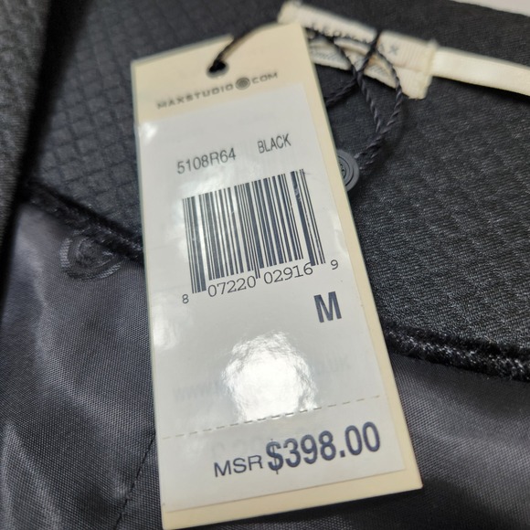 Leon Max Size M Limited Edition Circle Cloqué Jacquard Topper Coat Black Texture - Picture 6 of 15